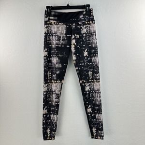 Onzie Leggings Black Pink Bokeh Print Womens Size S/M‎ Made in USA